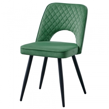 RayGar Dining Chairs Hope Fabric Set of 2 - Green