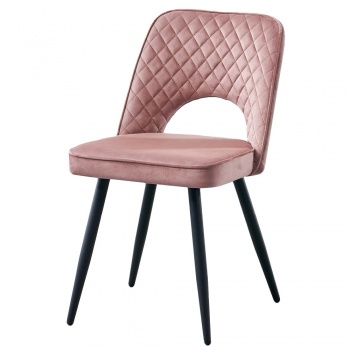 RayGar Dining Chairs Hope Fabric Set of 2 - Pink