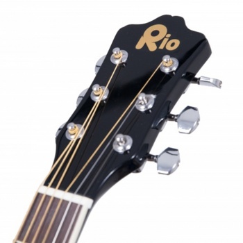 Rio 4/4 size (41'') Acoustic Dreadnought Guitar - Black