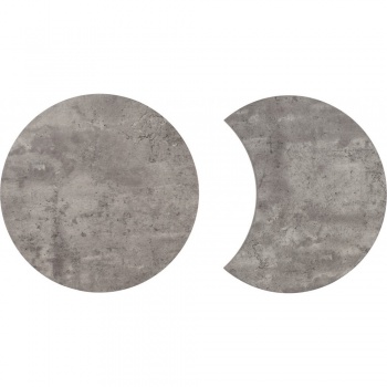 Athens Round Duo Coffee Table Set - Concrete Effect