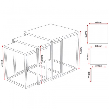 Charisma Nest of Tables - White