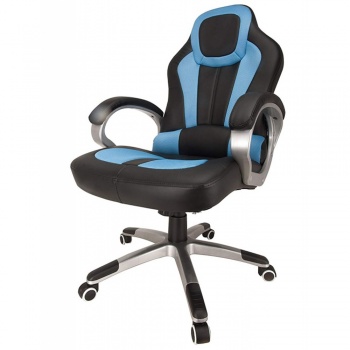 RayGar Deluxe Padded Sports Racing, Gaming & Office Chair - Blue