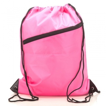 RayGar Drawstring Bags for School/Sport Pack of 10 - Fuschia Pink