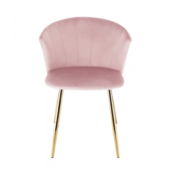 RayGar Ella Dining Chair in Velvet - Pink