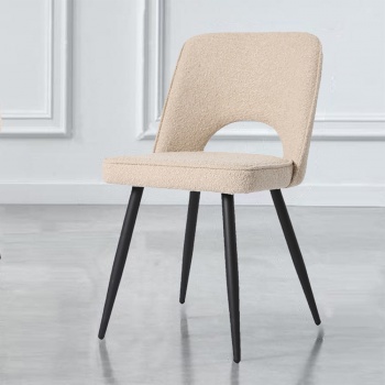 RayGar Dining Chair Hope Boucle Fabric - Cream