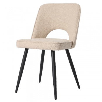 RayGar Dining Chair Hope Boucle Fabric - Cream