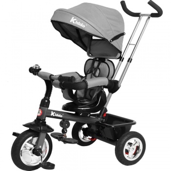 Kiddo Trike 4-in-1 Improved Smart Design with Added Features - Grey