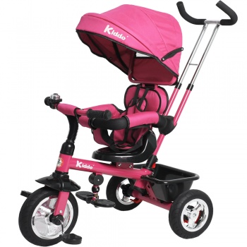 Kiddo Trike 4-in-1 Improved Smart Design with Added Features - Pink