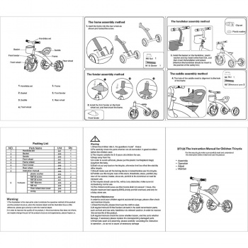 Kiddo Kids Trike 3 Wheel Childrens Ride On Tricycle - Pink