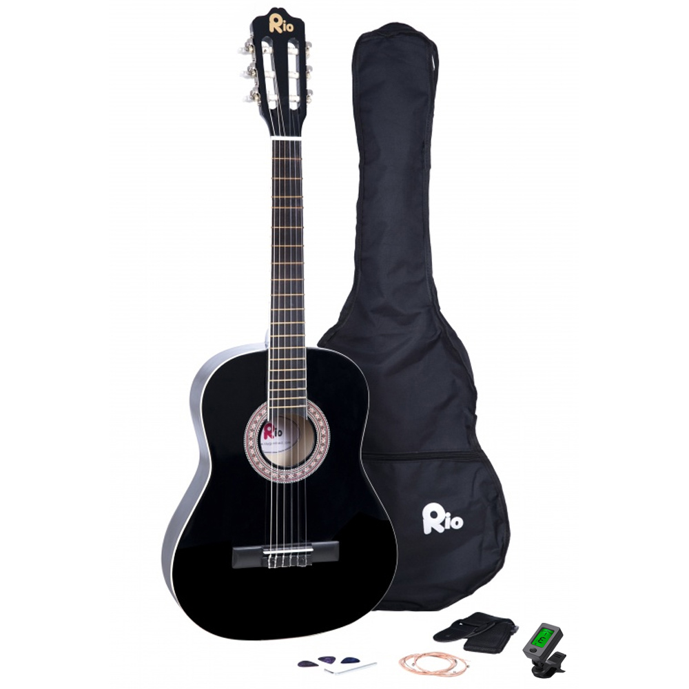 Rio 3/4 size (36'')Junior Classical Guitar - Black