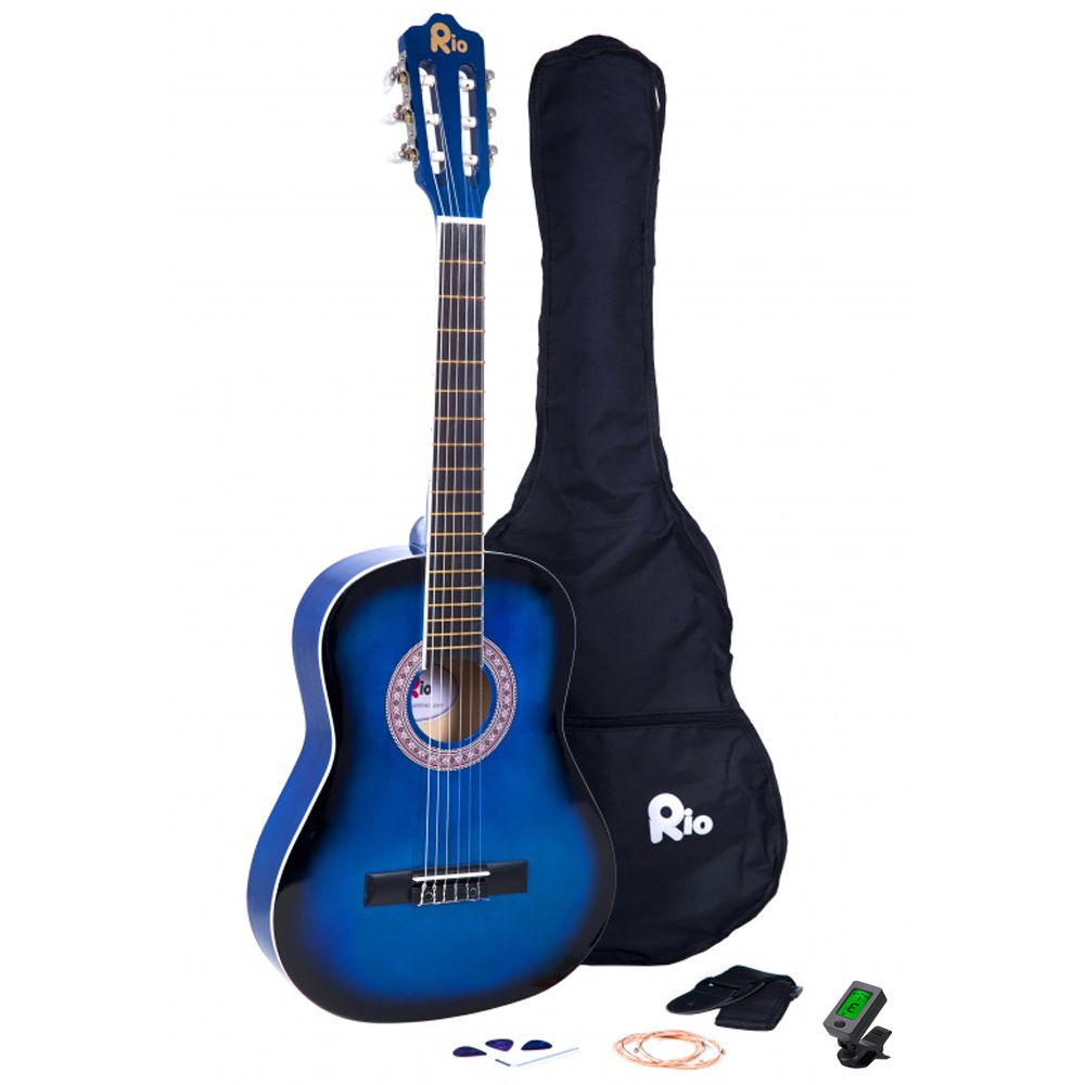 Rio 3/4 size (36'') Junior Classical Guitar - Blue