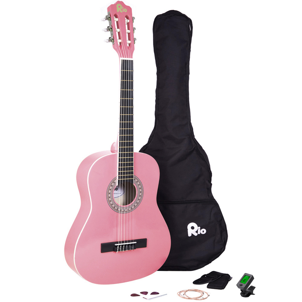 Rio 3/4 size (36'')Junior Classical Guitar - Pink