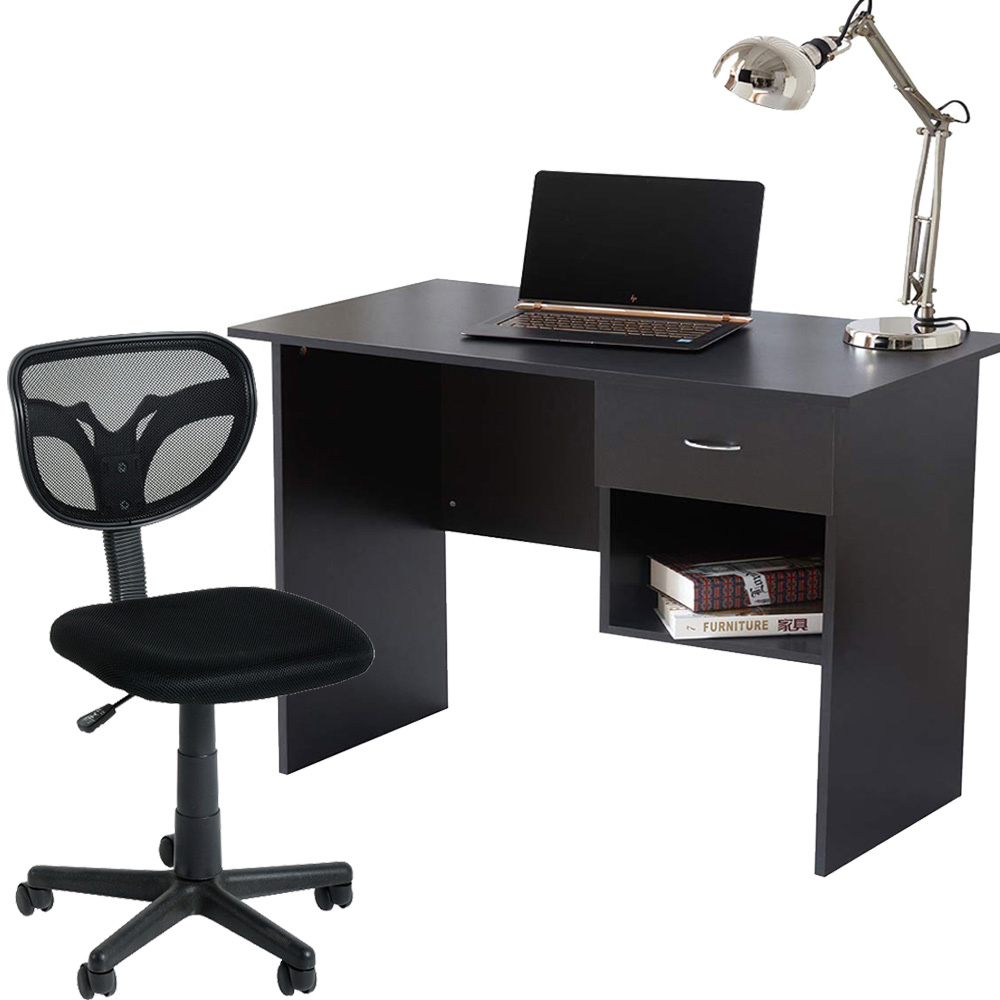 Computer Desk and Chair Office Set - Black