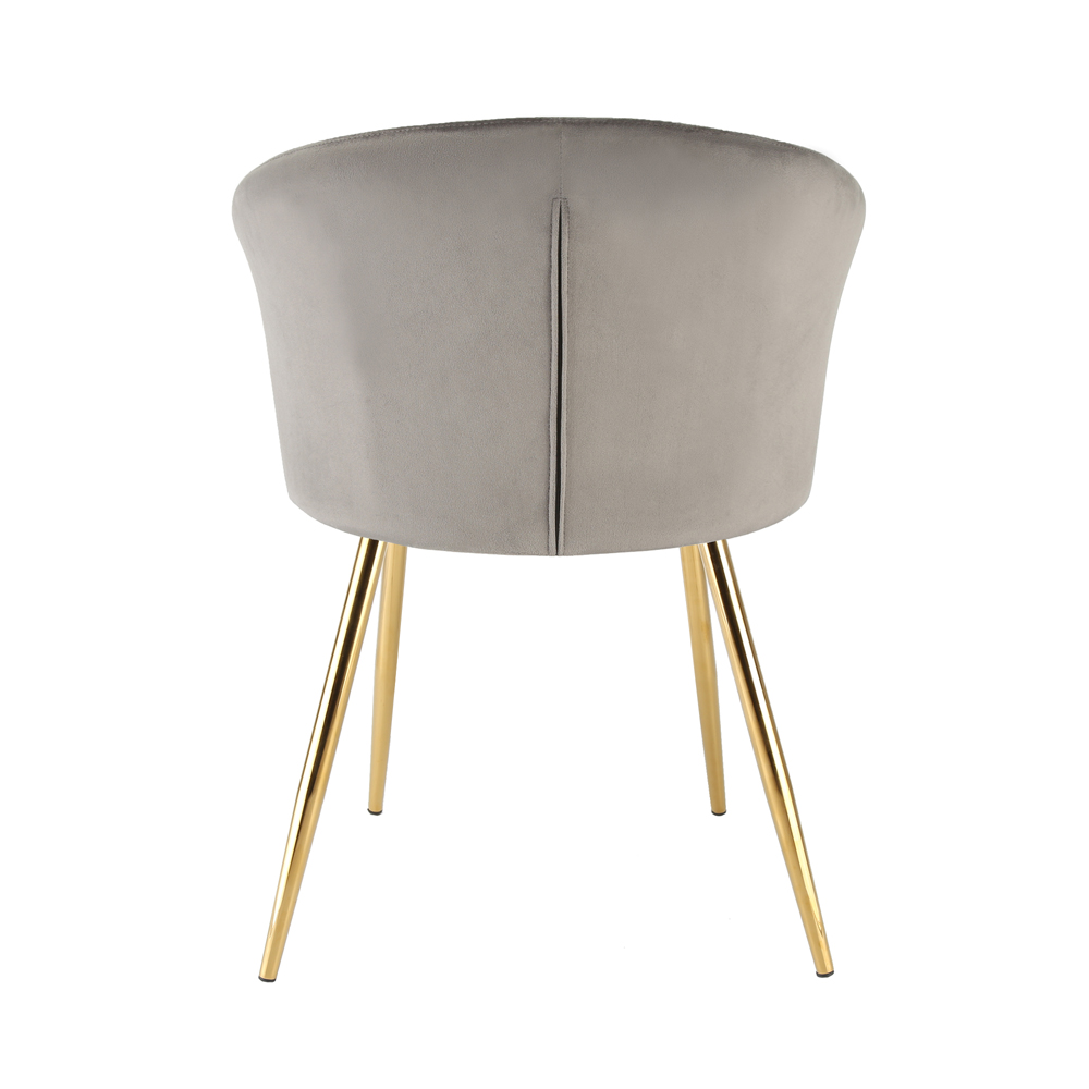 RayGar Ella Dining Chair in Velvet - Grey | Free & Fast P&P