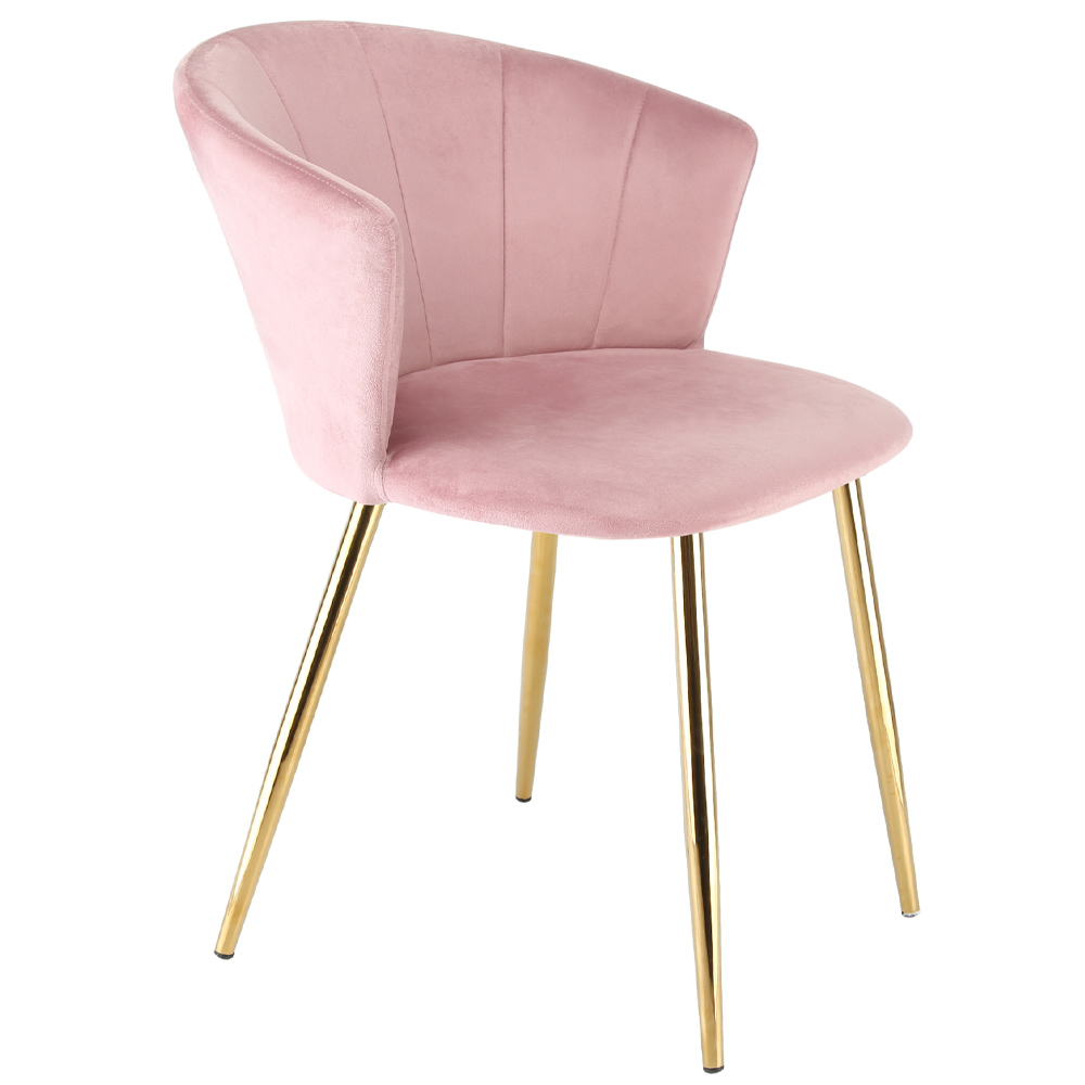 RayGar Ella Dining Chair in Velvet - Pink