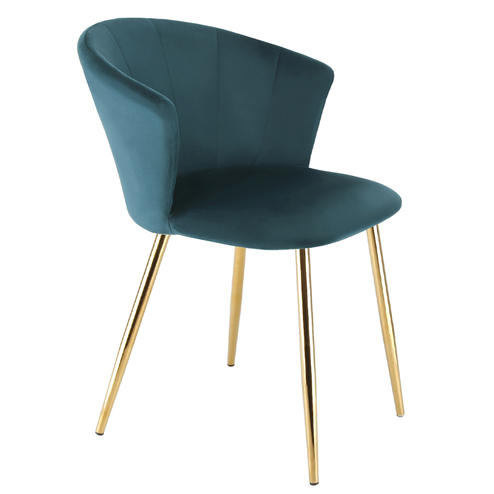 RayGar Ella Dining Chair in Velvet - Teal