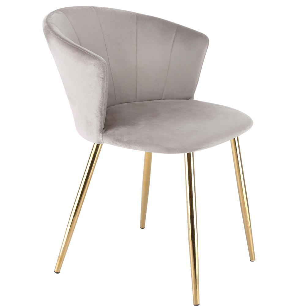 RayGar Ella Dining Chair in Velvet - Taupe