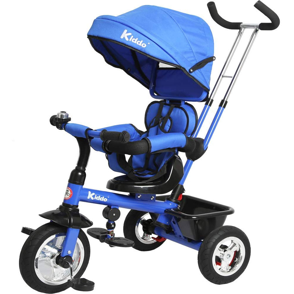 Kiddo Trike 4-in-1 Improved Smart Design with Added Features - Blue