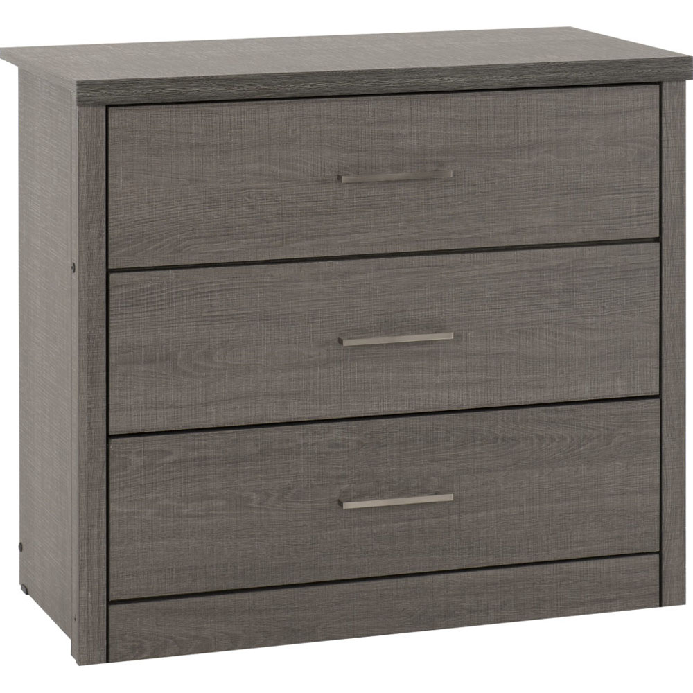 Lisbon 3 Drawer Chest - Black Wood Grain