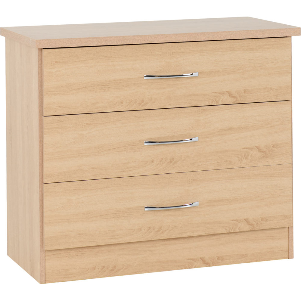 Nevada 3 Drawer Chest - Sonoma Oak Effect