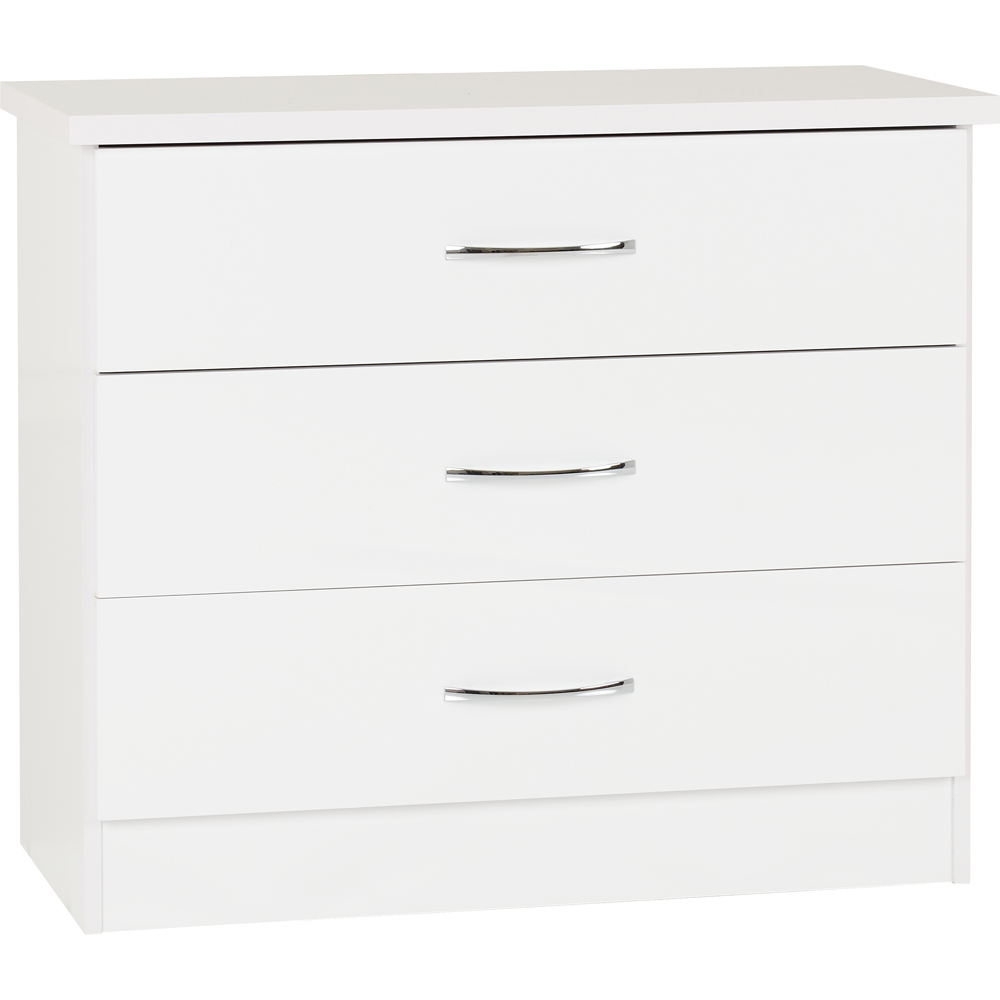 Nevada 3 Drawer Chest - White