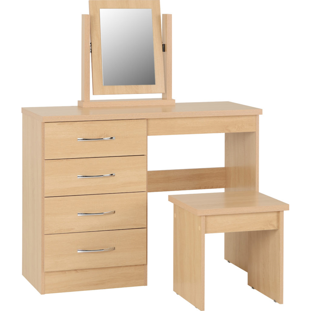 Nevada 4 Drawer Dressing Table Set - Sonoma Oak Effect