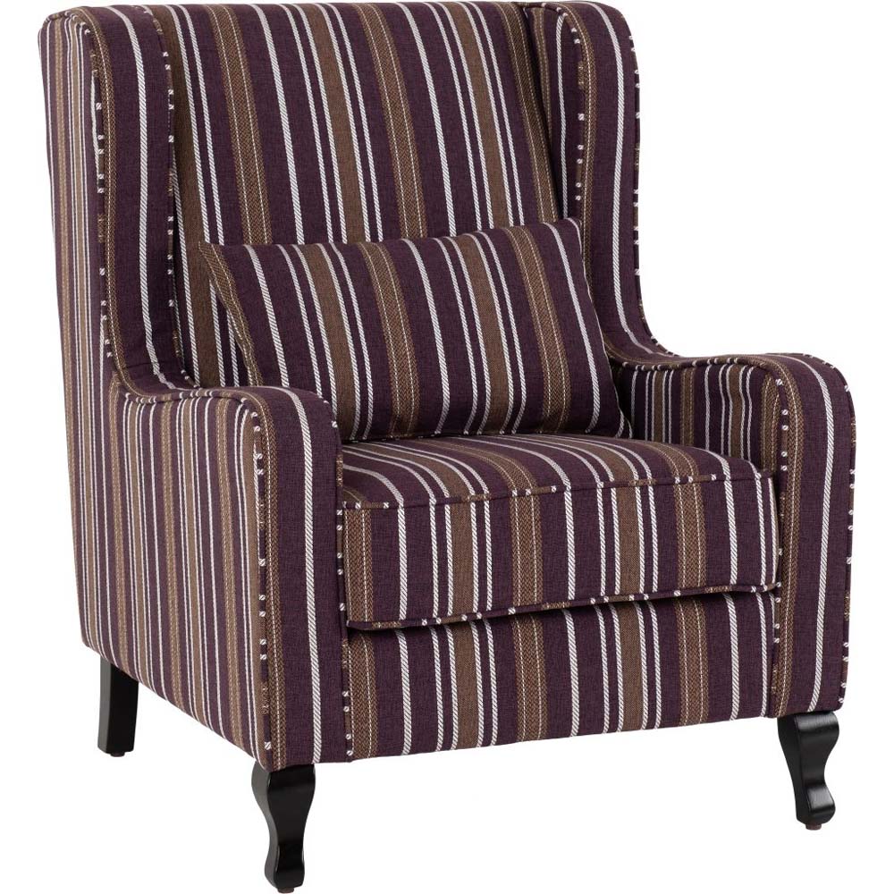 Sherborne Fireside Chair - Burgundy Stripe