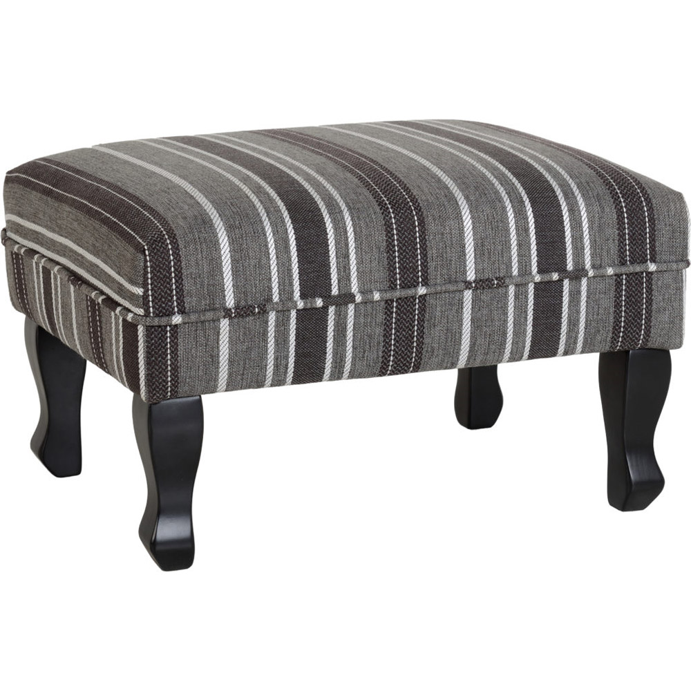 Sherborne Footstool - Grey Stripe