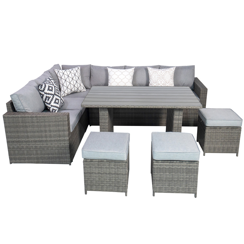 Venice Deluxe Rattan Seater Corner Set with High Table for