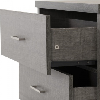 Lisbon 3 Drawer Chest - Black Wood Grain