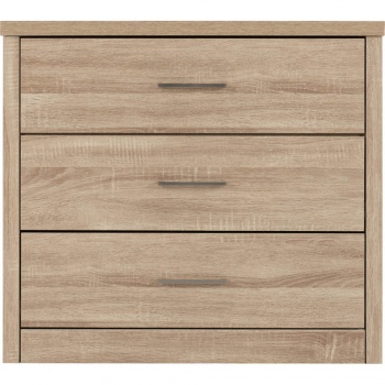 Lisbon 3 Drawer Chest - Light Oak Effect Veneer