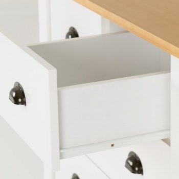 Ludlow 2+2 Drawer Chest - White/Oak Lacquer