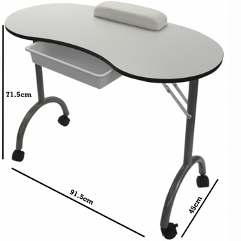 RayGar Manicure Nail Beauty Table - White