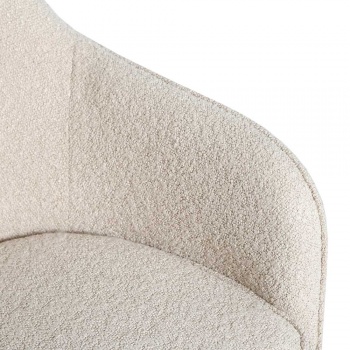 Genesis Muse Chair in Boucle Fabric - Cream