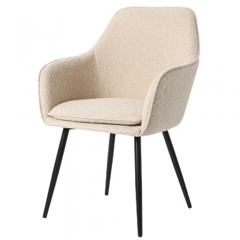 Genesis Muse Chair in Boucle Fabric - Cream