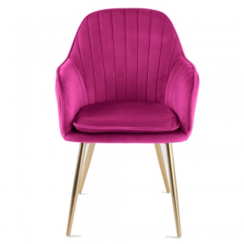 Genesis Muse Chair in Velvet Fabric - Fuchsia Pink