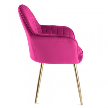 Genesis Muse Chair in Velvet Fabric - Fuchsia Pink