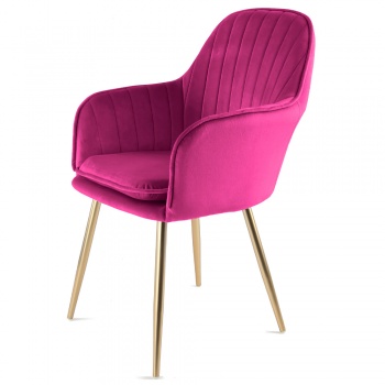 Genesis Muse Chair in Velvet Fabric - Fuchsia Pink