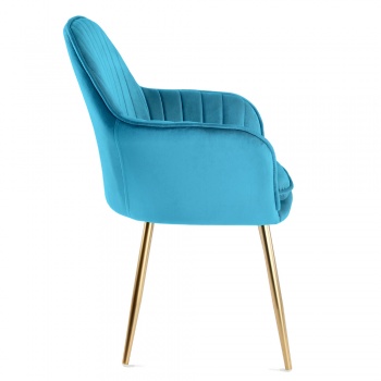 Genesis Muse Chair in Velvet Fabric - Teal