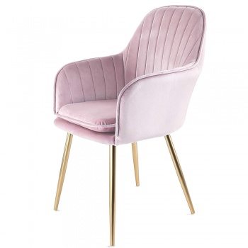 Genesis Muse Chair in Velvet Fabric - Violet Tulle