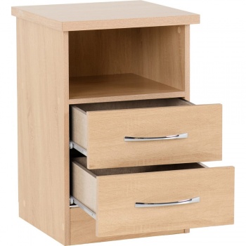 Nevada 2 Drawer Bedside - Sonoma Oak Effect