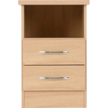 Nevada 2 Drawer Bedside - Sonoma Oak Effect