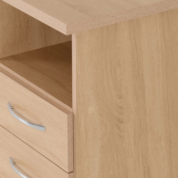 Nevada 2 Drawer Bedside - Sonoma Oak Effect