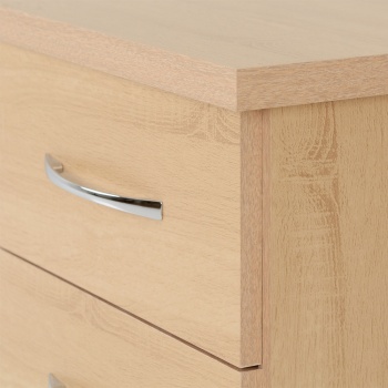 Nevada 3 Drawer Bedside - Sonoma Oak Effect