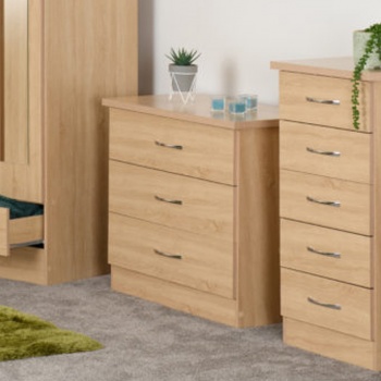 Nevada 3 Drawer Chest - Sonoma Oak Effect