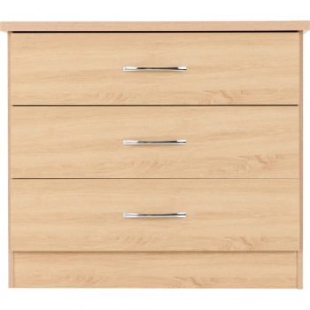 Nevada 3 Drawer Chest - Sonoma Oak Effect