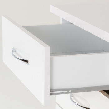 Nevada 5 Drawer Narrow Chest - White Gloss