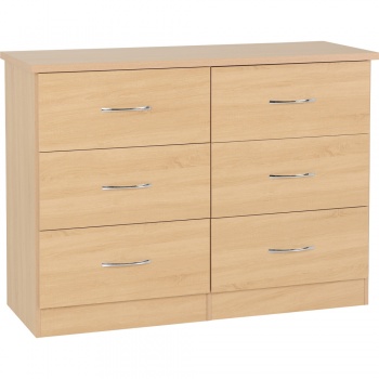 Nevada 6 Drawer Chest - Sonoma Oak Effect