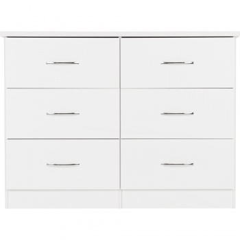 Nevada 6 Drawer Chest - White