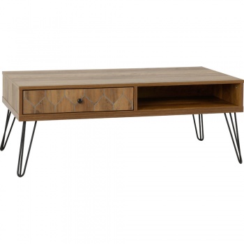 Ottawa 1 Drawer Coffee Table - Oak/Black